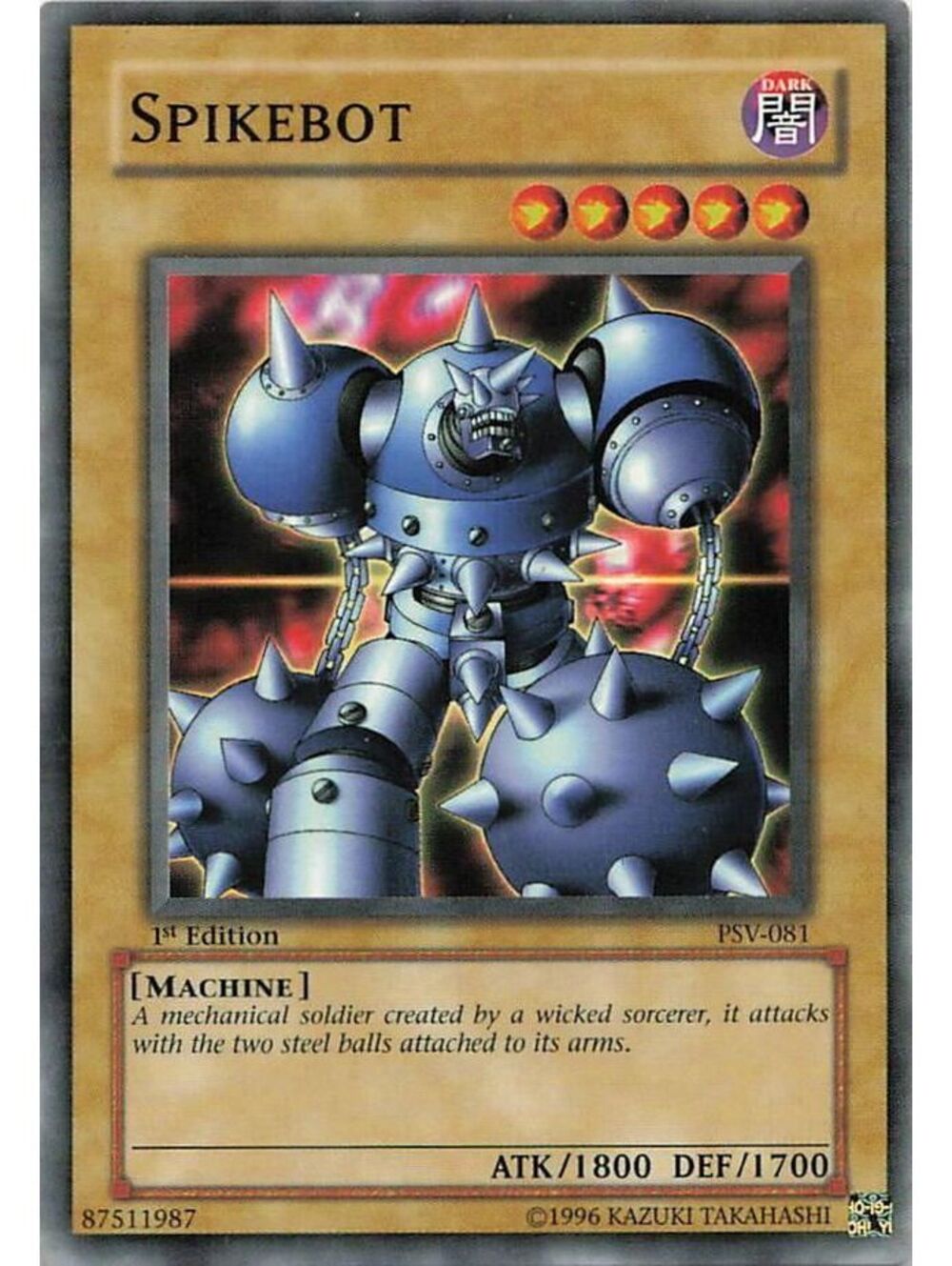 Common Yu-Gi-Oh! TCG 2002 Spikebot NM PSV-EN